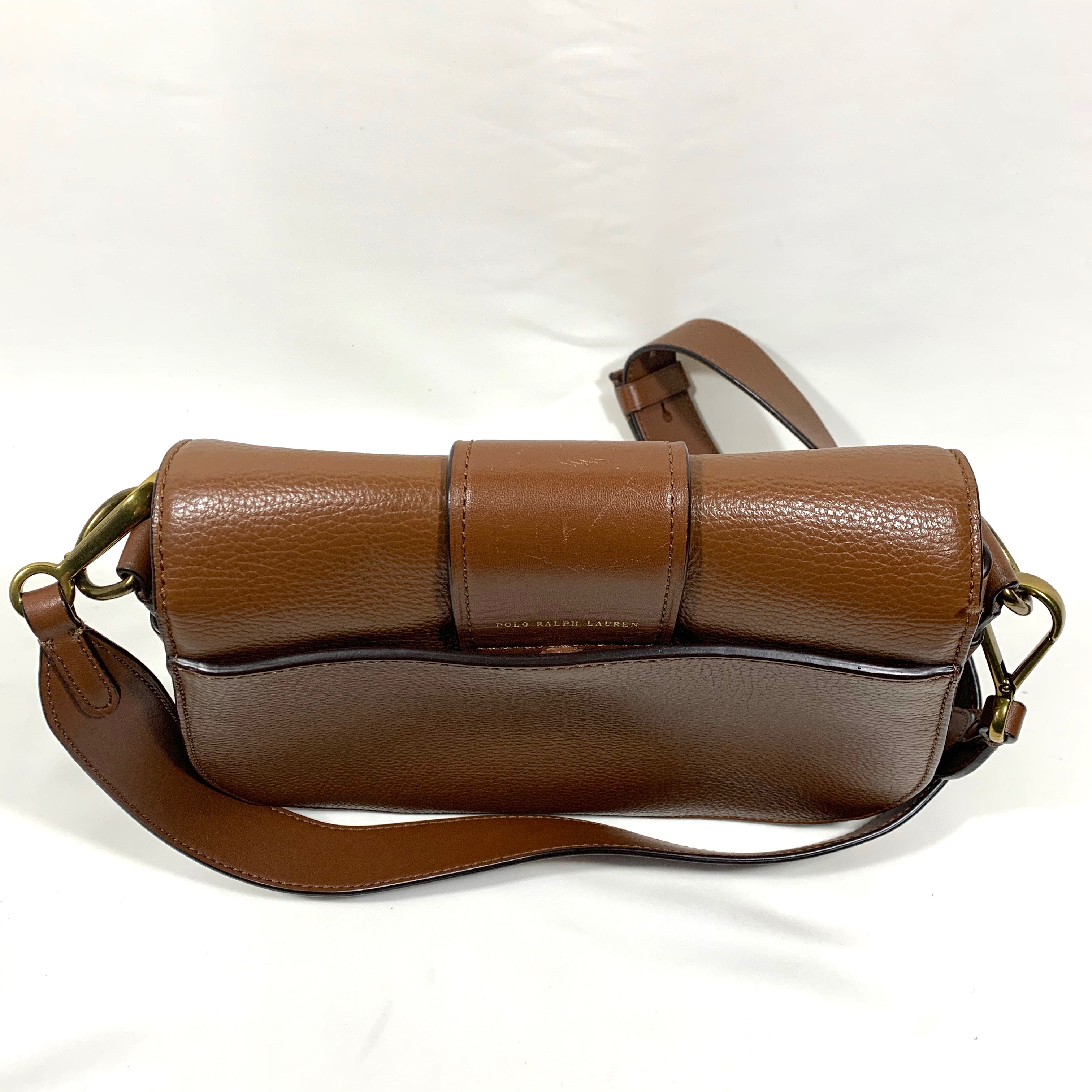 Vintage Ralph Lauren Leatther Saddle Crossbody Handbag