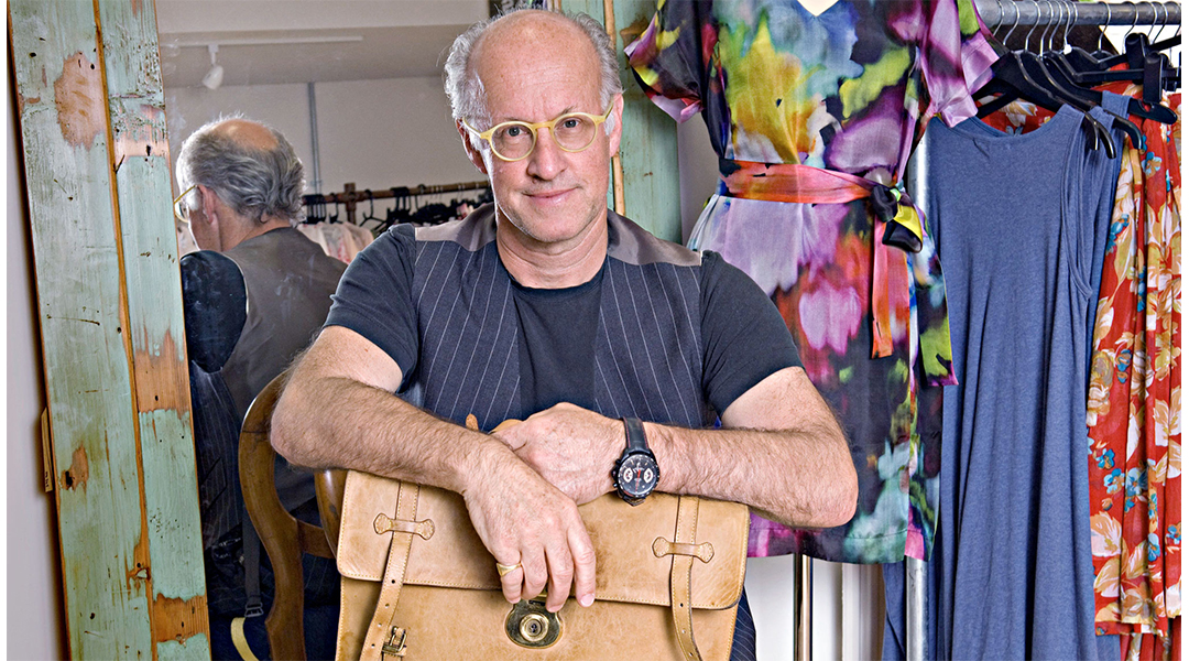 Roger Saul founder Mulberry with Bayswater bag