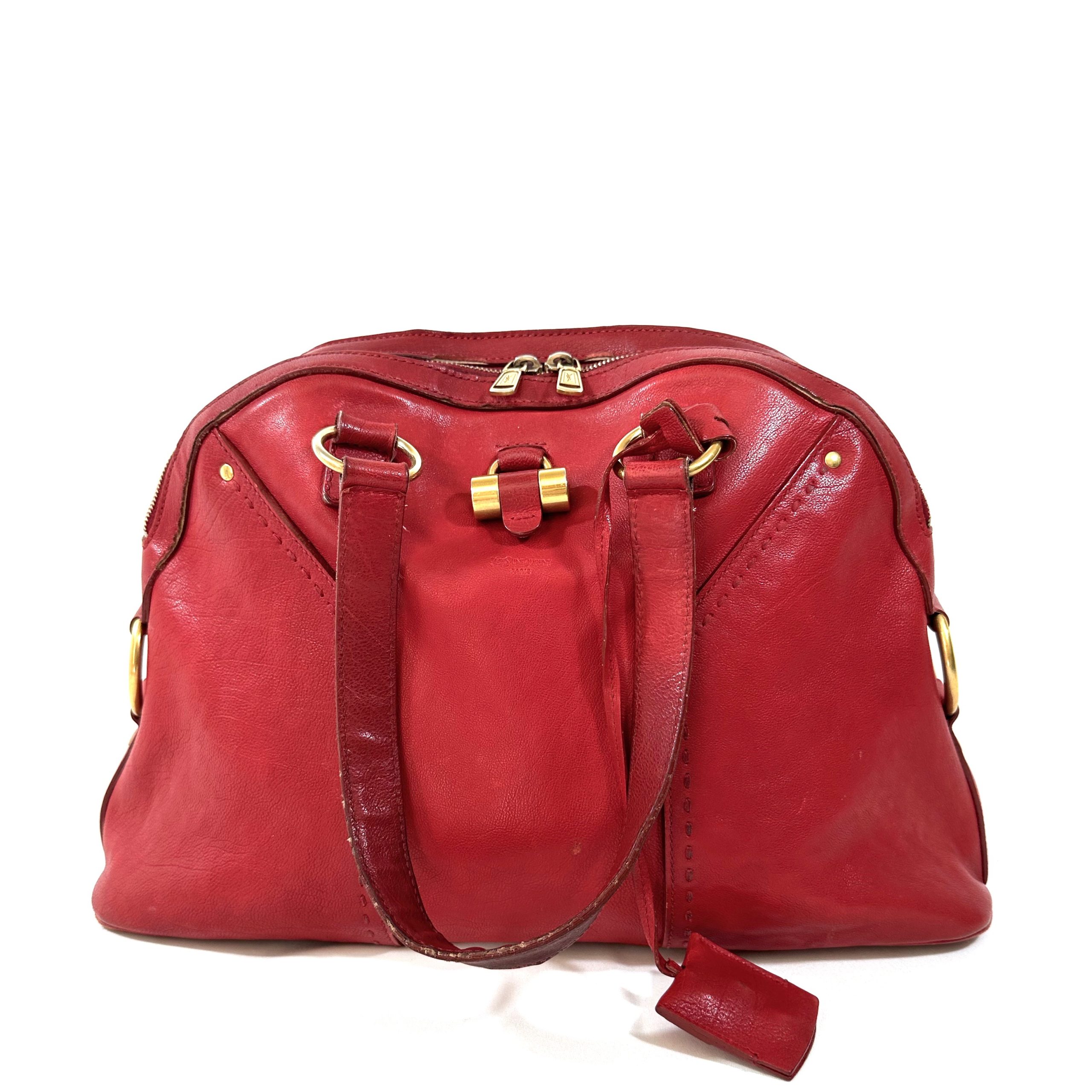 SAINT LAURENT RED LEATHER MUSE BAG - Still in fashion