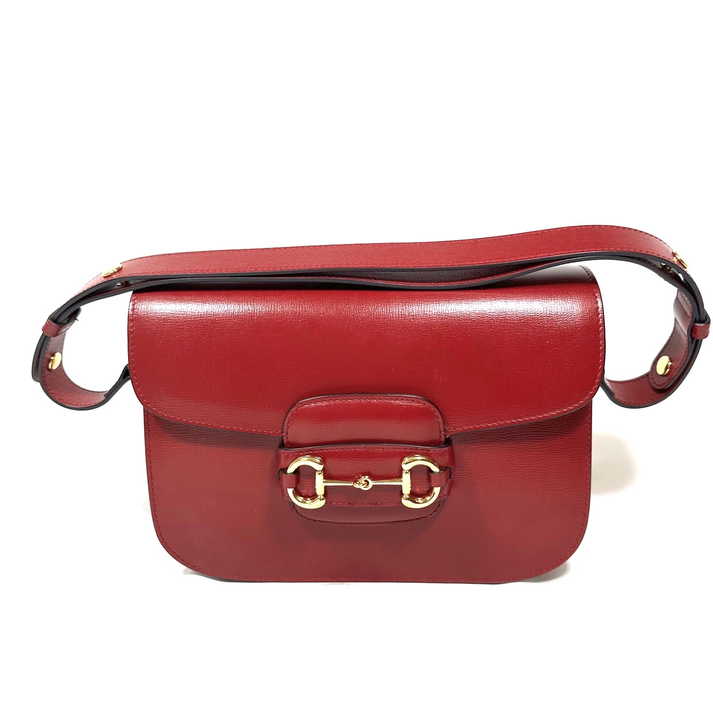 Gucci Horsebit 1955 Leather Messenger Bag Red