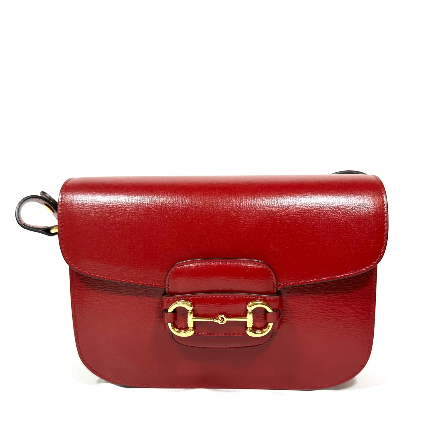 GG Supreme / Red Gucci 1955 Horsebit Shoulder Bag