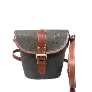 MULBERRY BROWN BINOCULAR BAG IN GRAINED LEATHER