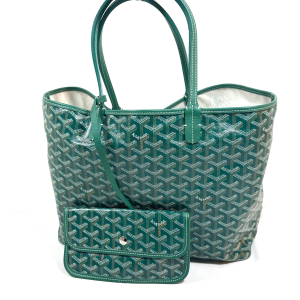 GOYARD GREEN GOYARDINE SAINT LOUIS PM TOTE BAG