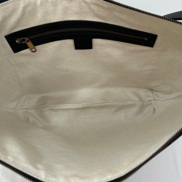 Gucci black leather logo half moon hobo bag - Image 9