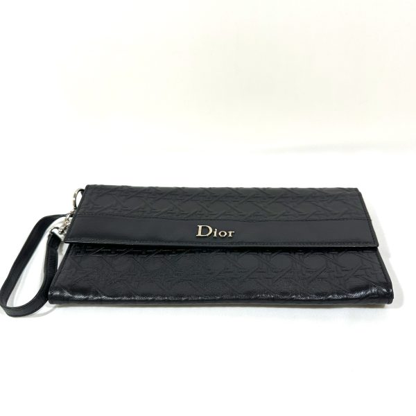 Dior clutch i svart cannage läder - Bild 7