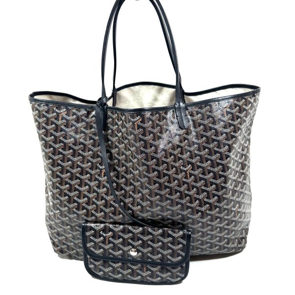 Goyard svart goyardine saint louis GM tote väska med pochette