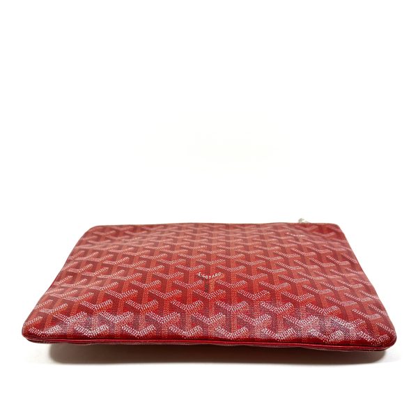 Goyard senat MM clutch bag i röd goyardine kanvas - Bild 7