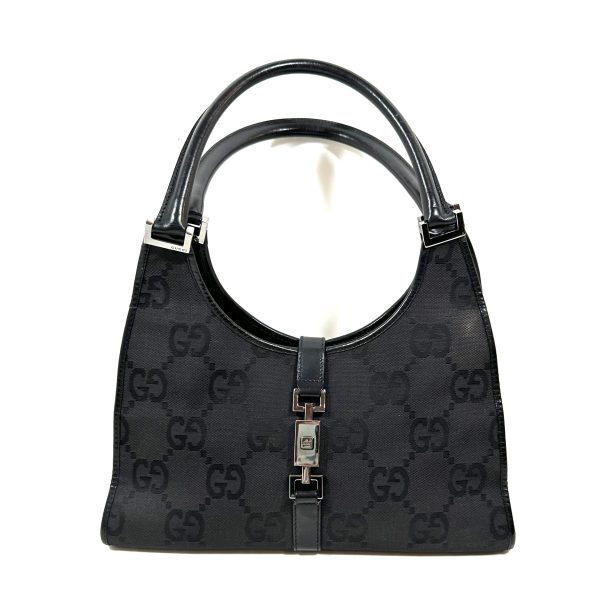 Gucci jackie bardot vintage GG black canvas shoulder bag - Image 9