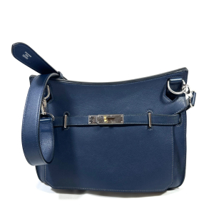 HERMÈS JYPSIÈRE 28 CROSSBODY BAG IN DARK BLUE SWIFT CALF LEATHER