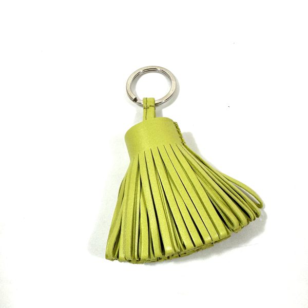 Hermès carmen keyring / charm in lime green lamb leather - Image 2