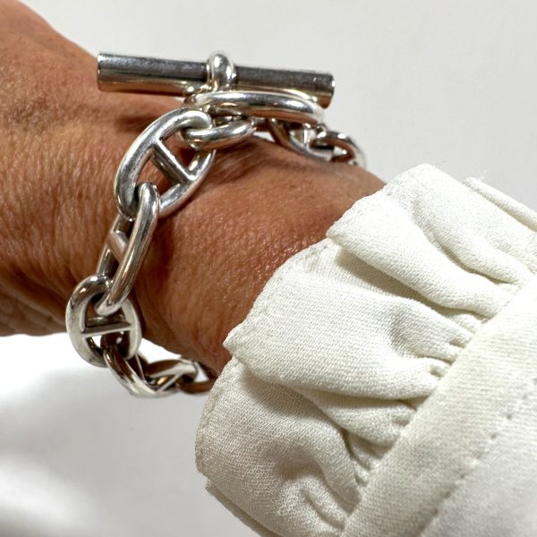 Hermès armband chaîne d'ancre /ankarlänk i silver - Bild 5