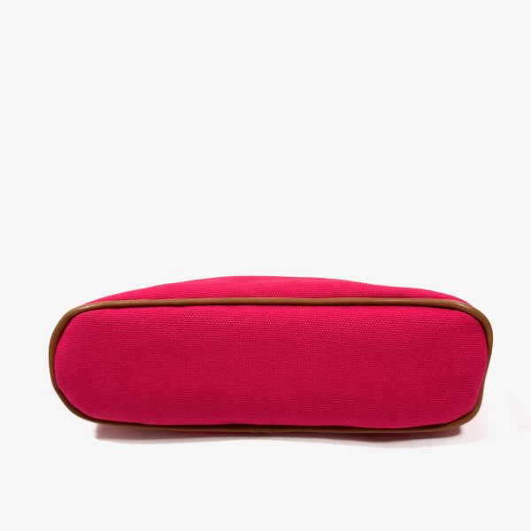 Hermès rosa mini bolide kanvas pouch / make-up bag - Bild 6