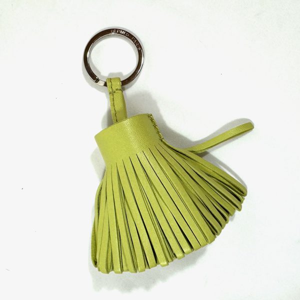 Hermès carmen keyring / charm in lime green lamb leather - Image 4