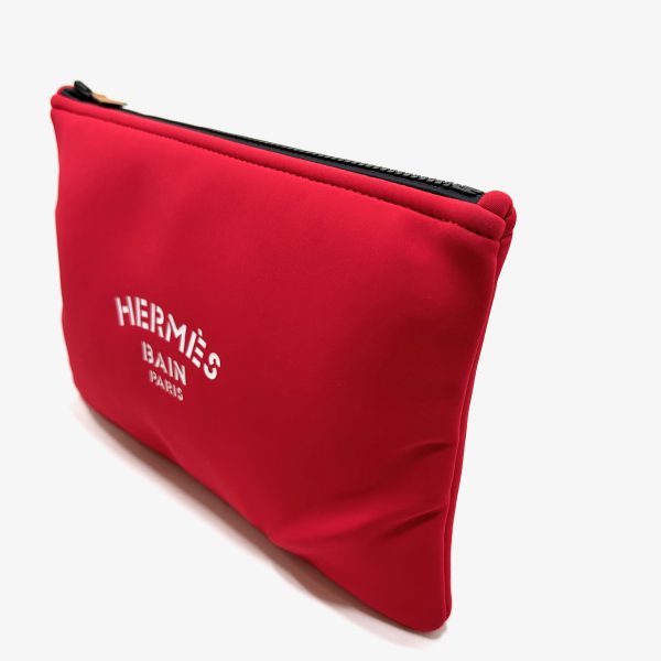 Hermès red neobain medium case pouch - Image 4