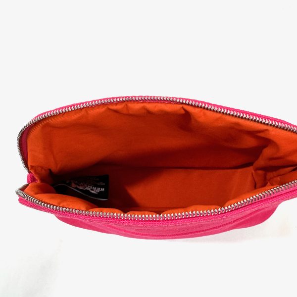 Hermès rosa mini bolide kanvas pouch / make-up bag - Bild 7