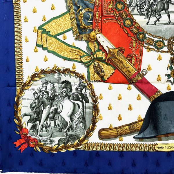 Hermès 90 blå siden scarf 'napoleon' - Bild 4