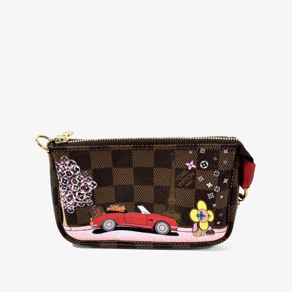 Louis vuitton mini pochette 'vivienne in paris' i damier ebene - Bild 2