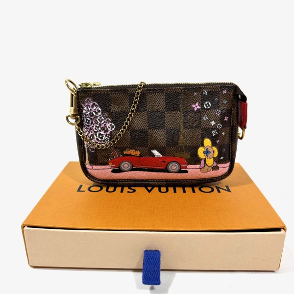 Louis vuitton mini pochette 'vivienne in paris' i damier ebene - Bild 9