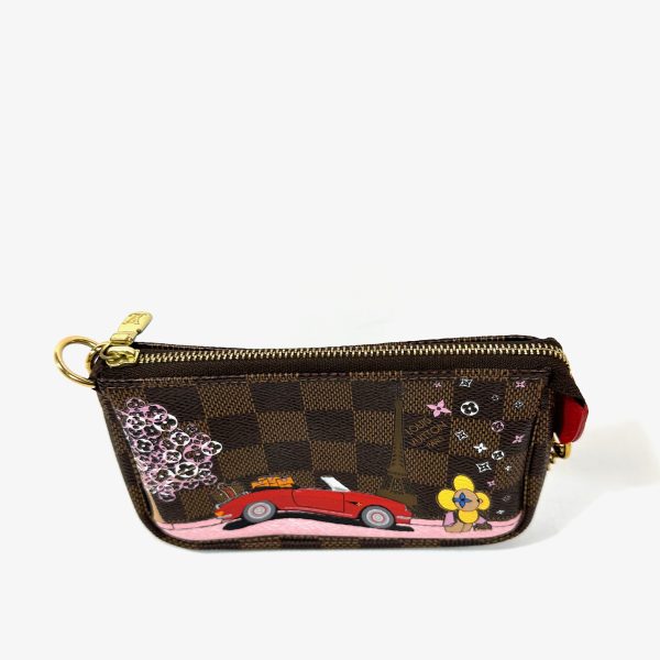 Louis vuitton mini pochette 'vivienne in paris' i damier ebene - Bild 3