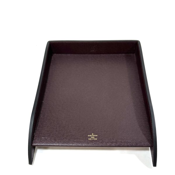 Louis vuitton brown desk tray & green document folder (2 pcs) - Image 2