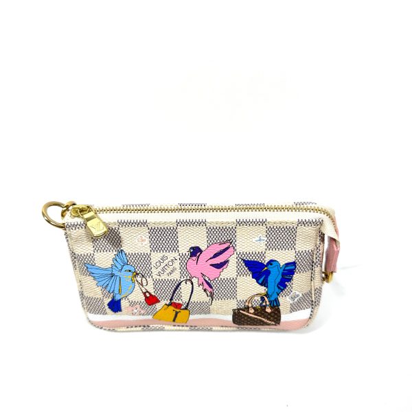 Louis vuitton mini pochette christmas birds i damier azur kanvas - Bild 3