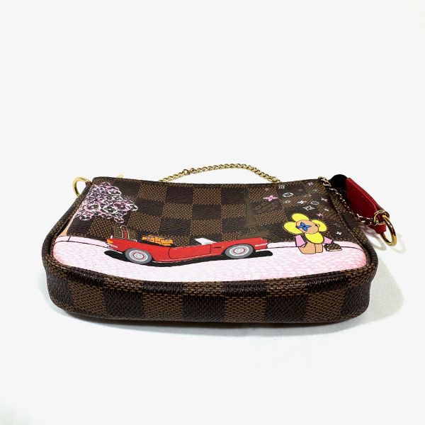 Louis vuitton mini pochette 'vivienne in paris' i damier ebene - Bild 7