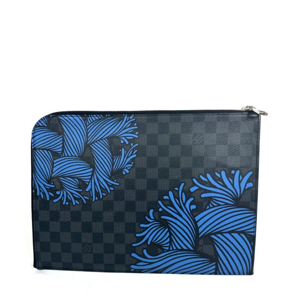 Louis vuitton christophe nemeth jour pochette GM /dokument portfölj i damier graphite - Bild 2