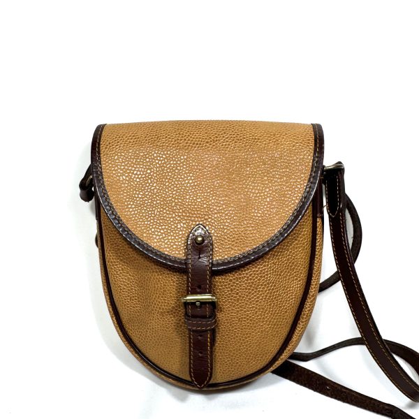 Mulberry sadelformad crossbody väska,  senapsbrunt läder