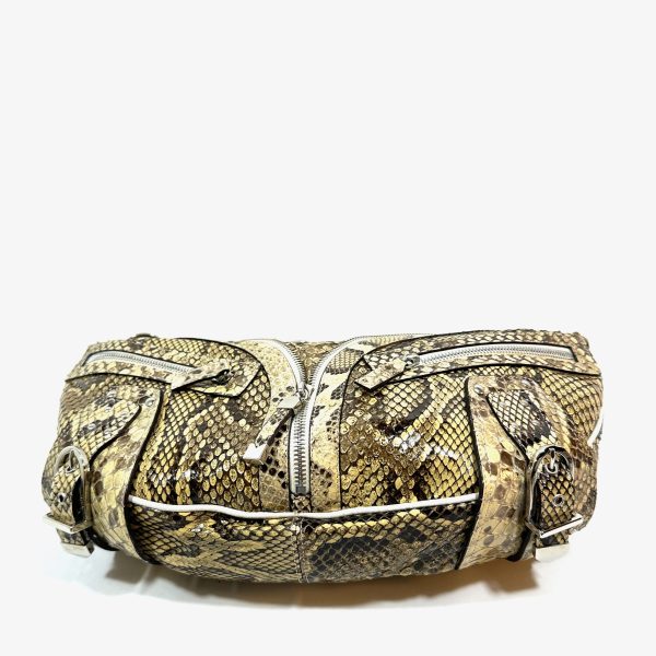 Versace snakeskin hobo/boat shaped shoulder bag - Image 9