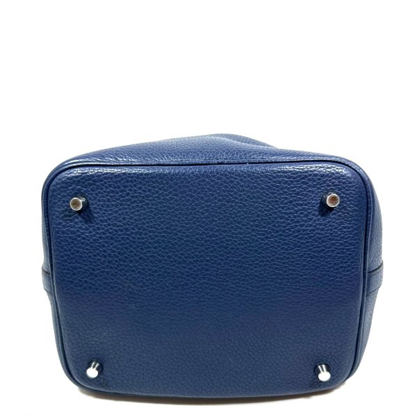 Hermès Picotin 22 Handbag, Blue Clemence Leather - Image 8