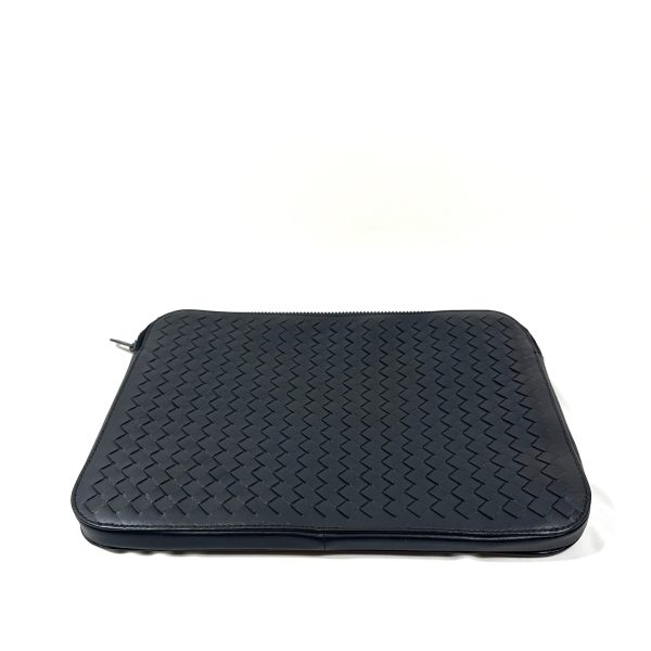 Bottega Veneta Laptop Case in Black Intrecciato Leather - Image 3