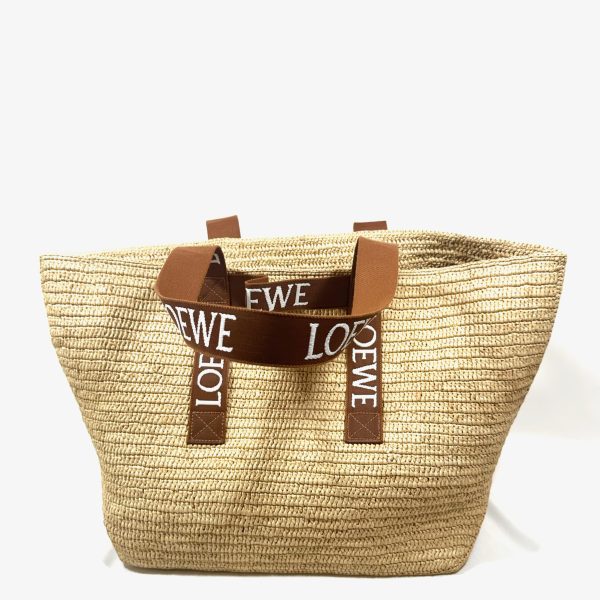 Loewe Raffia Fold Basket/ Shopping tote Shoulder Bag - Image 3