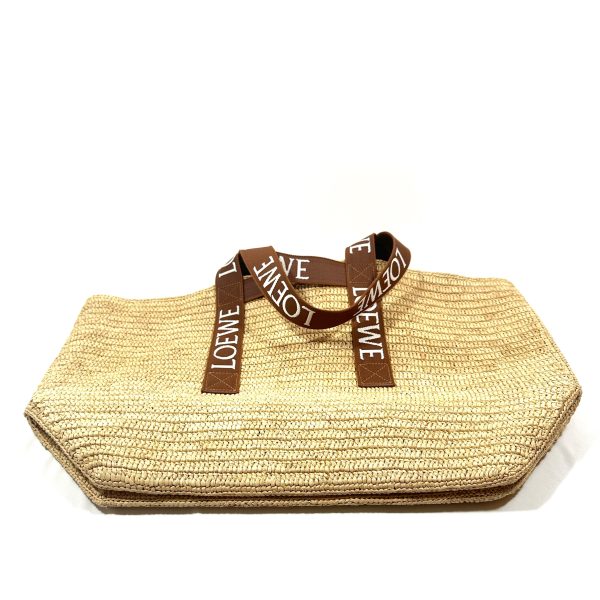 Loewe Raffia Fold Basket/ Shopping tote Shoulder Bag - Image 8