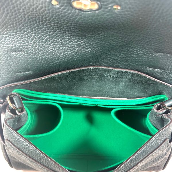 Mulberry Alexa Satchel Shoulder Bag in Green Heavy Grain Leather - Image 8