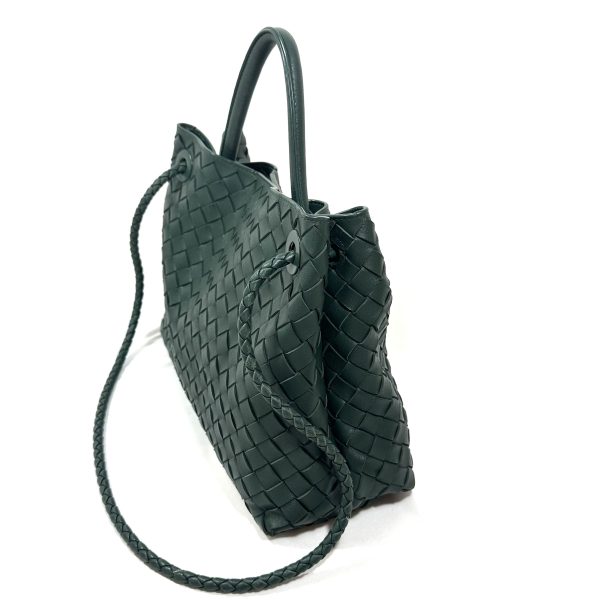 Bottega Veneta Andiamo Medium Crossbody Bag in Dark Green Intrecciato Leather - Image 7