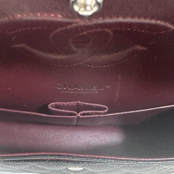 Chanel Medium Double Flap Timeless Shoulder Bag in Black Quilted Caviar Leather - Image 9