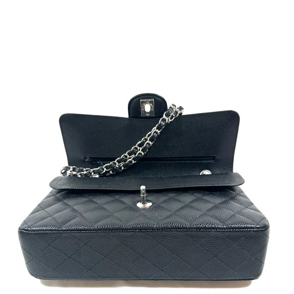 Chanel Medium Double Flap Timeless Shoulder Bag in Black Quilted Caviar Leather - Image 8