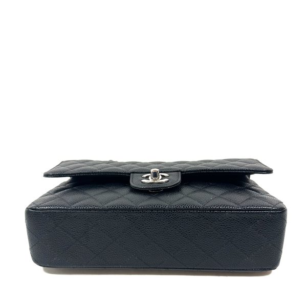 Chanel Medium Double Flap Timeless Shoulder Bag in Black Quilted Caviar Leather - Image 7