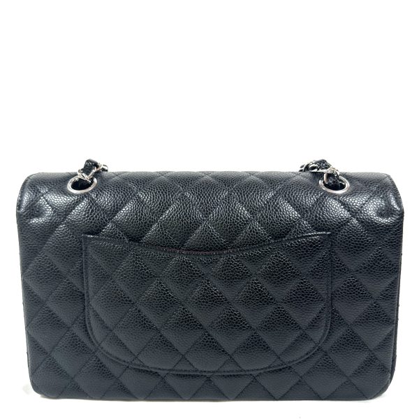 Chanel Medium Double Flap Timeless Shoulder Bag in Black Quilted Caviar Leather - Image 4
