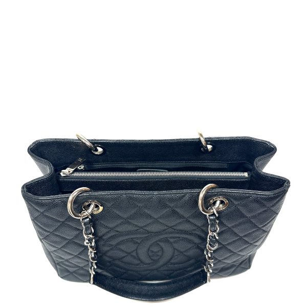 Chanel Grand Shopping Tote (GTS) Bag in Quilted Black Caviar Leather - Image 3