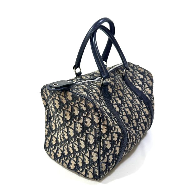 Dior Blue Boston Bag in Oblique Canvas - Image 5