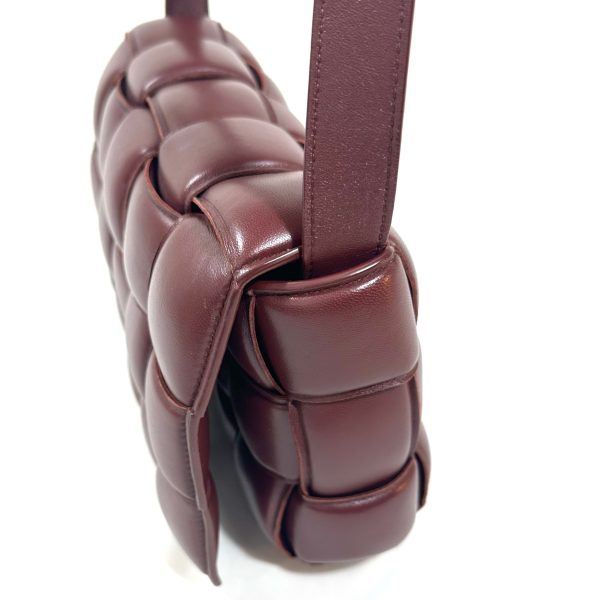 Bottega Veneta Padded Cassette Crossbody Bag in Burgundy Intreccio Leather - Image 6