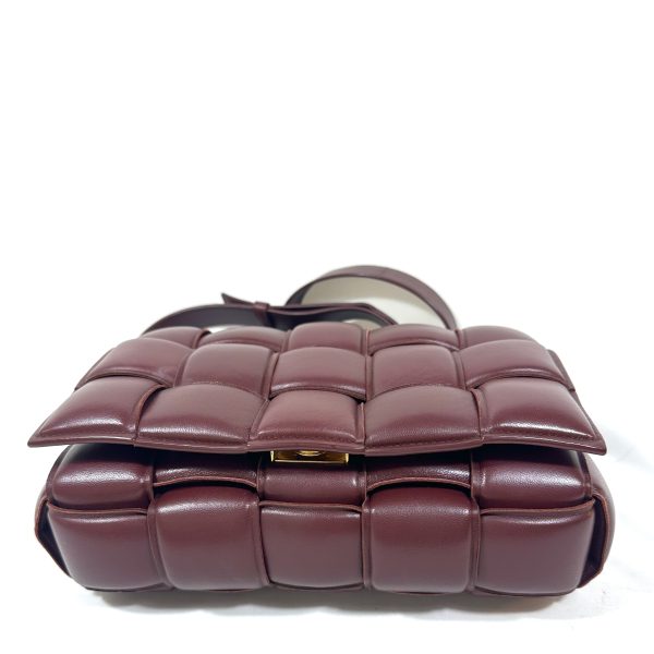 Bottega Veneta Padded Cassette Crossbody Bag in Burgundy Intreccio Leather - Image 8