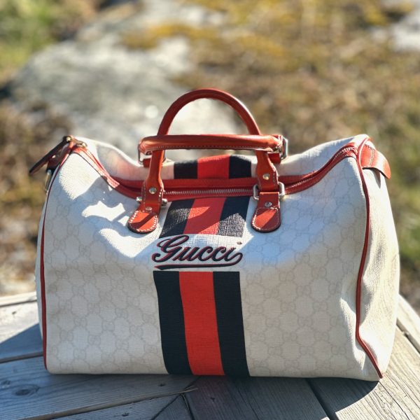 Gucci Joy Boston Bag in Ecru GG Supreme Canvas - Still in Fashion