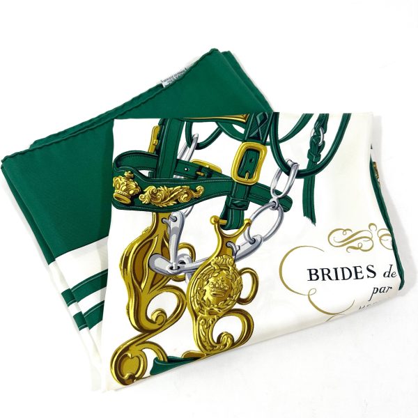 Hermès 90 Green Silk Carré 'Brides de Gala' - Still in Fashion